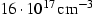 16·10^{17} cm^{-3}