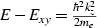 E-E_{xy}=\frac{ℏ^2k_z^2}{2m_e}